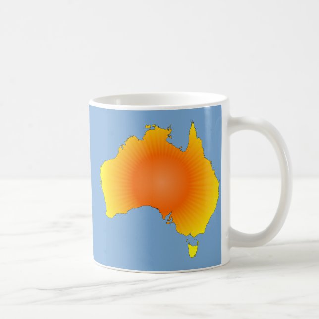 Sunny Australia Map Coffee Mug (Right)