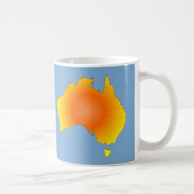 Sunny Australia Map Coffee Mug (Right)