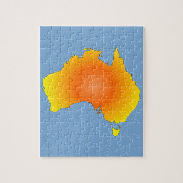 Sunny Australia Map Jigsaw Puzzle (Vertical)