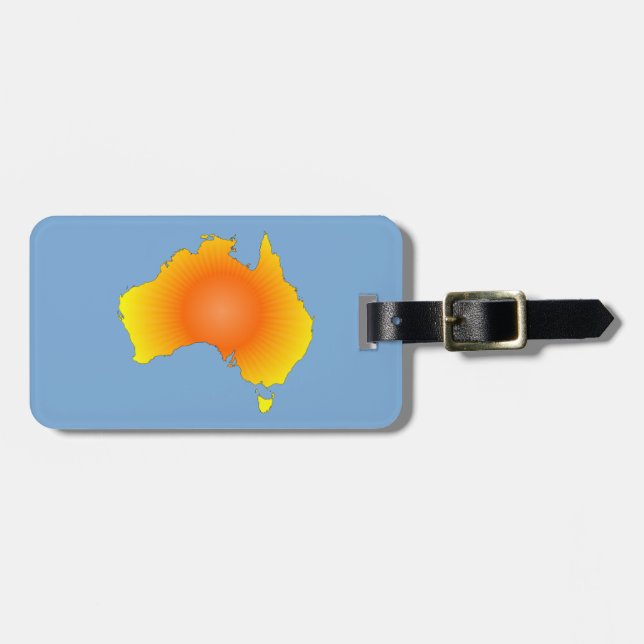 Sunny Australia Map Luggage Tag (Front Horizontal)