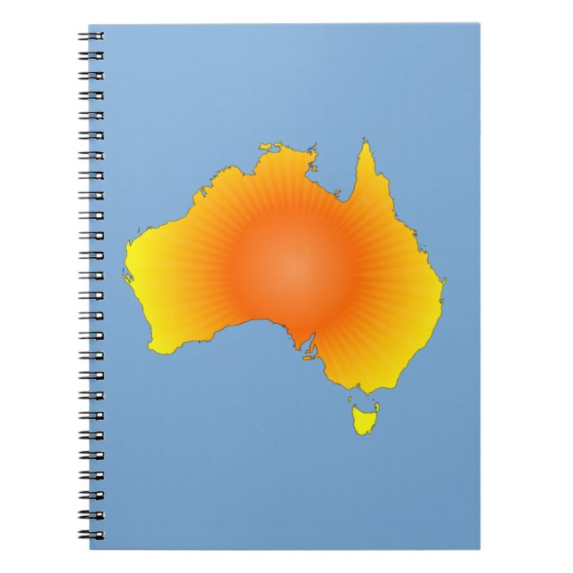Sunny Australia Map Notebook (Front)