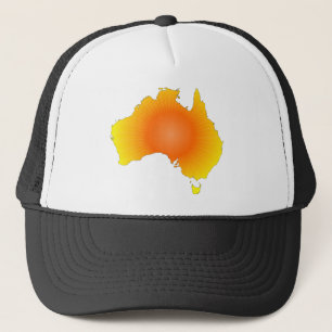 Sunny Australia Map Trucker Hat