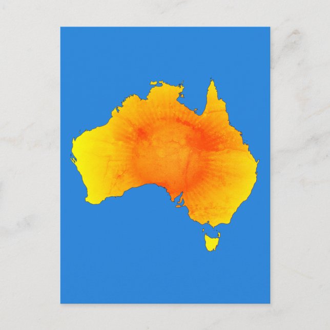 Sunny Australia Map Vintage Style Postcard (Front)