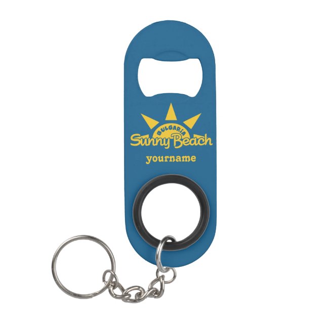 Sunny Beach BULGARIA custom bottle opener (Front)