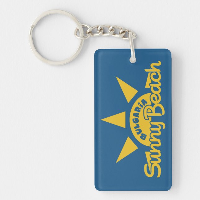 Sunny Beach BULGARIA custom text & colour key Ring (Front)