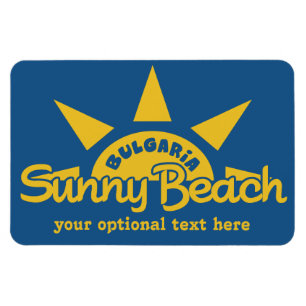Sunny Beach BULGARIA custom text & colour magnet