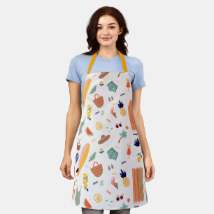 Sunny Beach Fun Pattern Apron