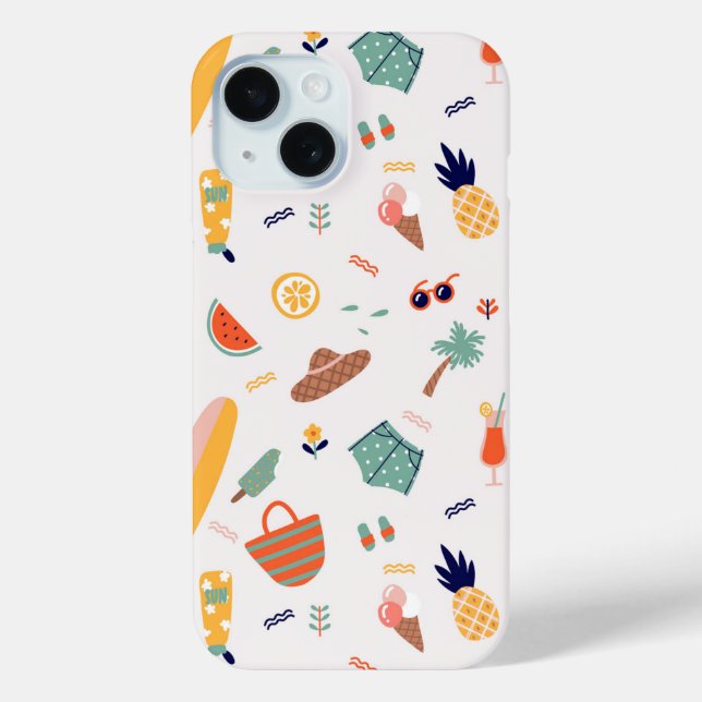 Sunny Beach Fun Pattern Case-Mate iPhone Case (Back)