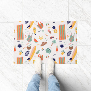 Sunny Beach Fun Pattern Doormat