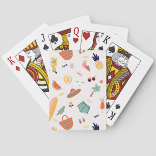 Sunny Beach Fun Pattern Playing Cards