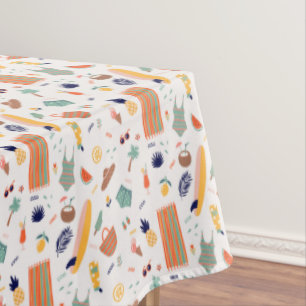 Sunny Beach Fun Pattern Tablecloth