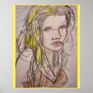 Sunny Beach Girl Poster