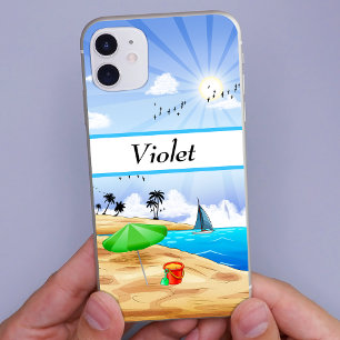 Sunny Beach Landscape Personalised iPhone 11 Case