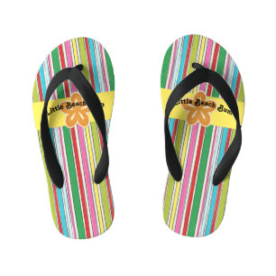 Sunny Beach Stripes Kid's Thongs
