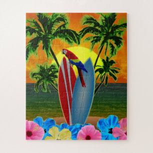 Sunny Beach Surfing Jigsaw Puzzle