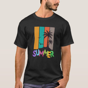 Sunny Beach Vacation Ice Cream Popsicle Hello Summ T-Shirt