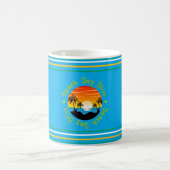 Sunny Beach Vibes Custom  Coffee Mug (Center)