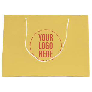 Sunny Beach Yellow Theme Brand Logo Large Gift Bag
