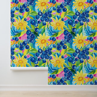 Sunny Berry Splash Wallpaper