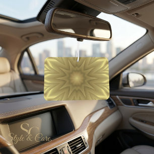Sunny Bliss: Golden Yellow Floral Template Car Air Freshener