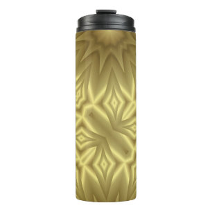 Sunny Bliss: Golden Yellow Floral Template Thermal Tumbler