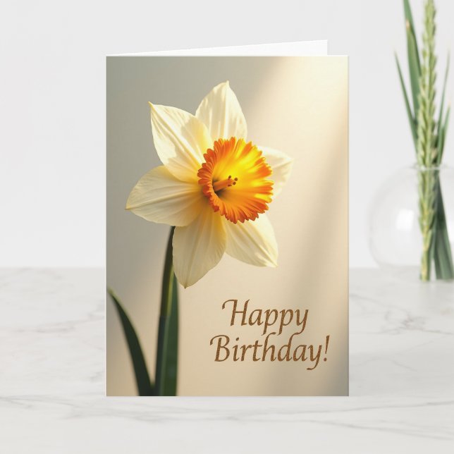 Sunny Bloom Birthday Card (Front)