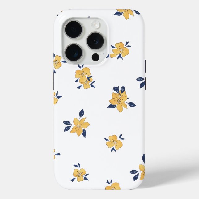 Sunny Bloom – Yellow Floral Case (Back)