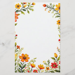 Sunny Blooms Stationary Stationery