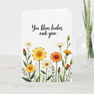 Sunny Blossom Birthday Card