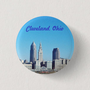 Sunny Blue Cleveland Ohio Button