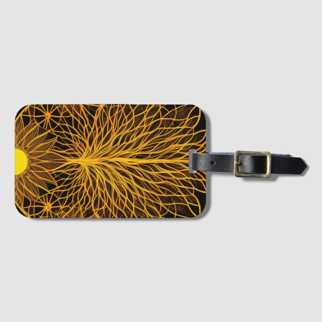 Sunny BOHO Minimalist Design Luggage Tag (Front Horizontal)