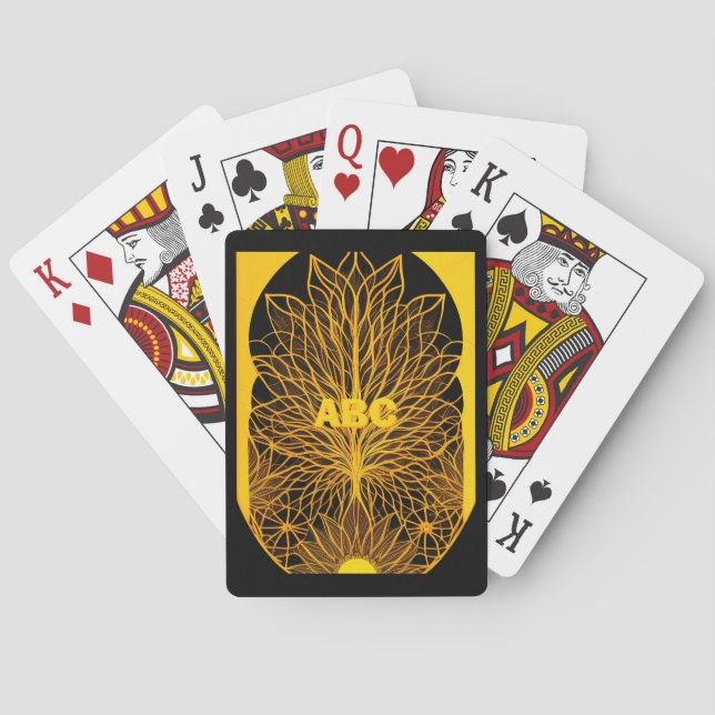Sunny BOHO Minimalist Design Playing Cards (Back)