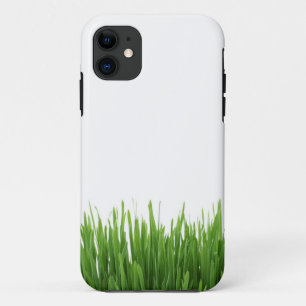 Sunny bright green grass earth photograph print iPhone 11 case