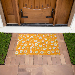 Sunny Bunnies & Daisies Doormat