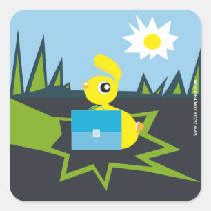 Sunny Bunny Square Sticker