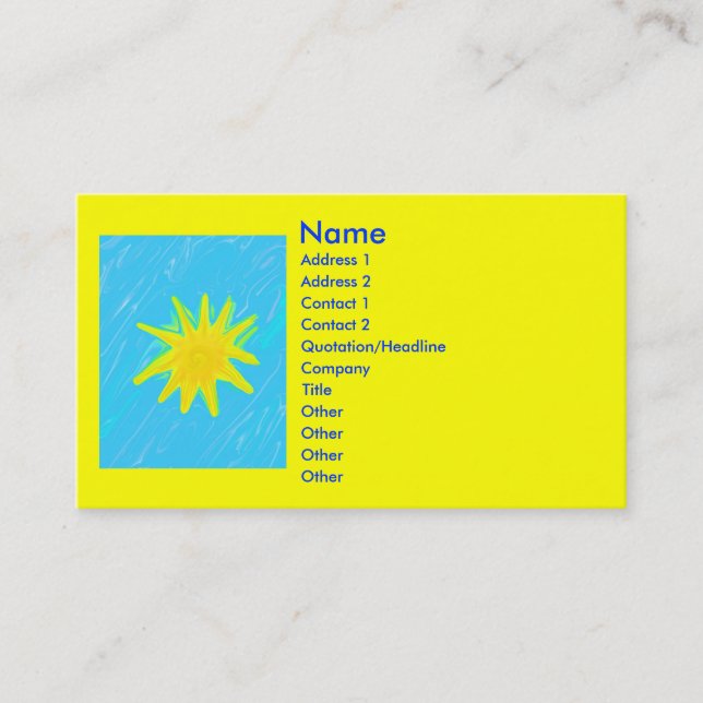 Sunny business card (Front)