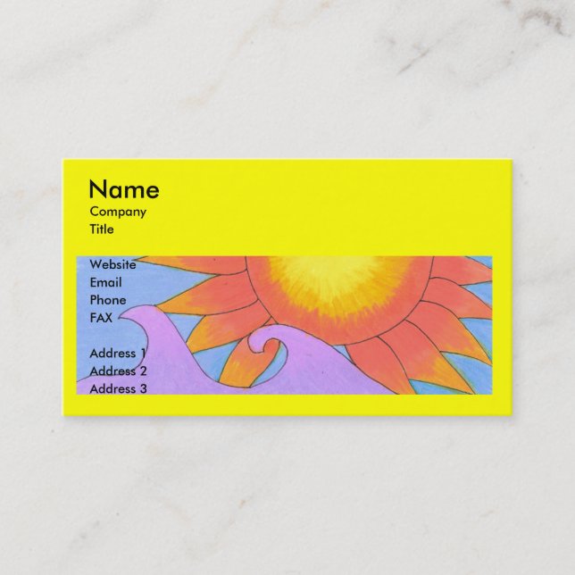 Sunny Business Card Template (Front)