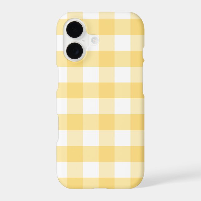 Sunny Butter Yellow White Classic Gingham (Back)