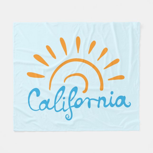 Sunny California Logo Fleece Blanket (Front (Horizontal))