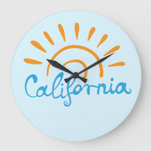 Sunny California Logo Large Clock