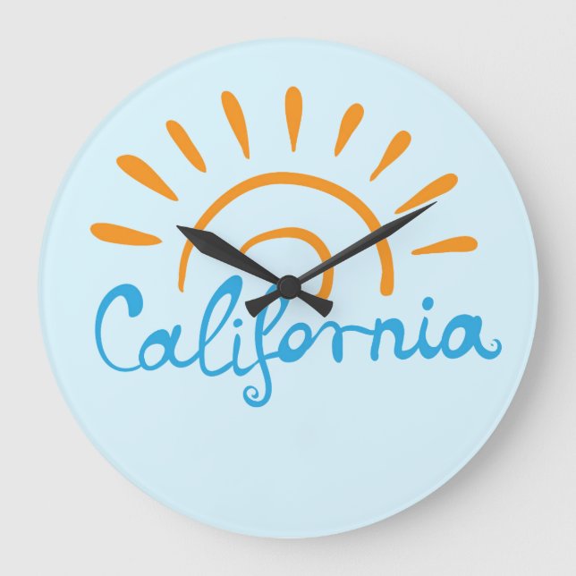 Sunny California Logo Large Clock (Front)