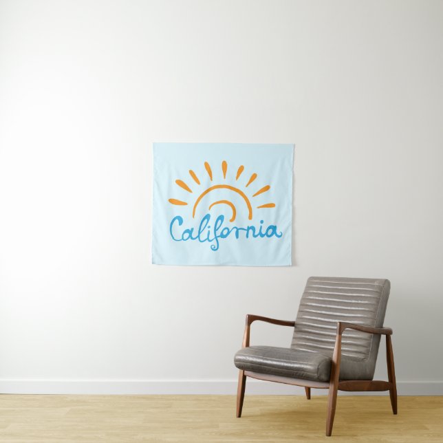 Sunny California Logo Tapestry (In Situ (Horizontal))