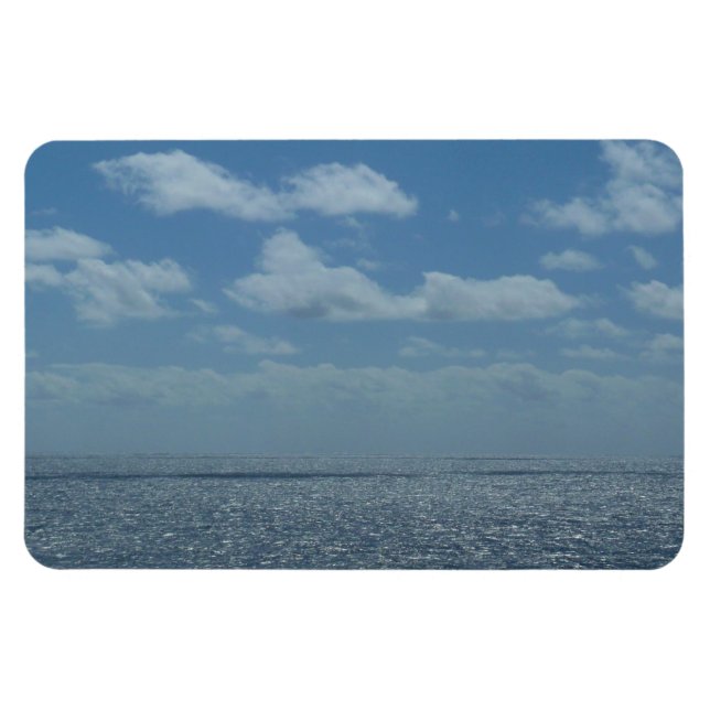 Sunny Caribbean Sea Blue Ocean Magnet (Horizontal)