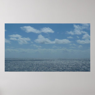Sunny Caribbean Sea Blue Ocean Poster