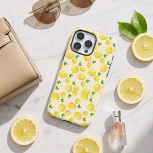 Sunny Citrus Lemon Pattern Cute Yellow Aesthetic iPhone 16 Pro Max Case