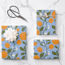 Sunny Citrus Oranges Grove Pattern