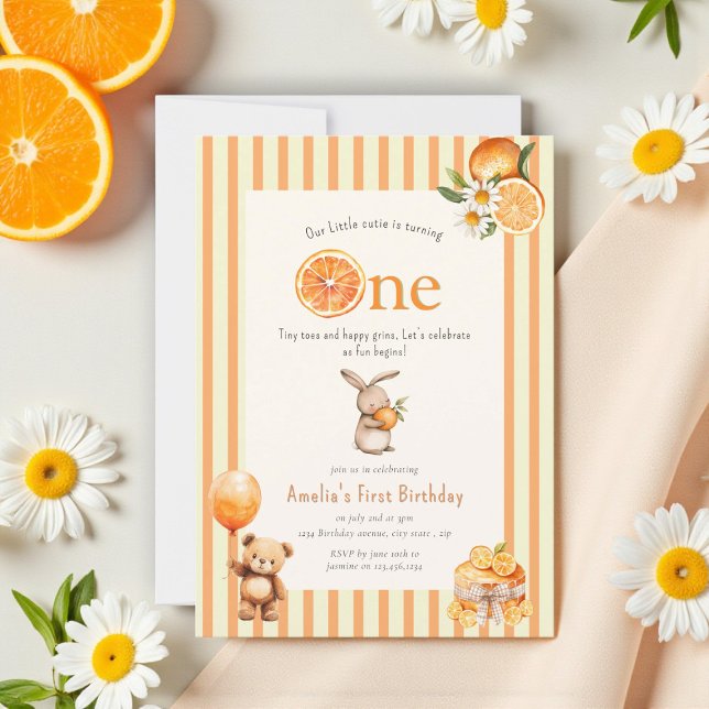 Sunny Citrus Slice Birthday Party Invite (Creator Uploaded)