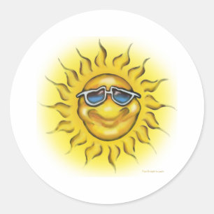 Sunny Classic Round Sticker