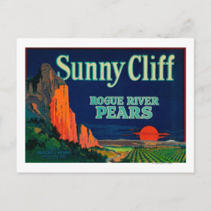 Sunny Cliff Pear Crate LabelMedford, OR Postcard