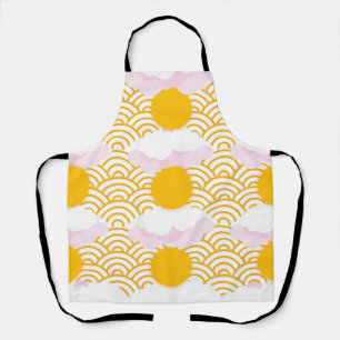 Sunny Cloudy Sky Pattern Apron